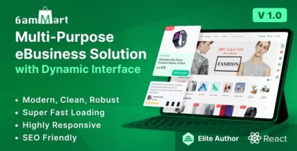 6amMart – React User Website 2.3 Nulled + Extended License Free Download